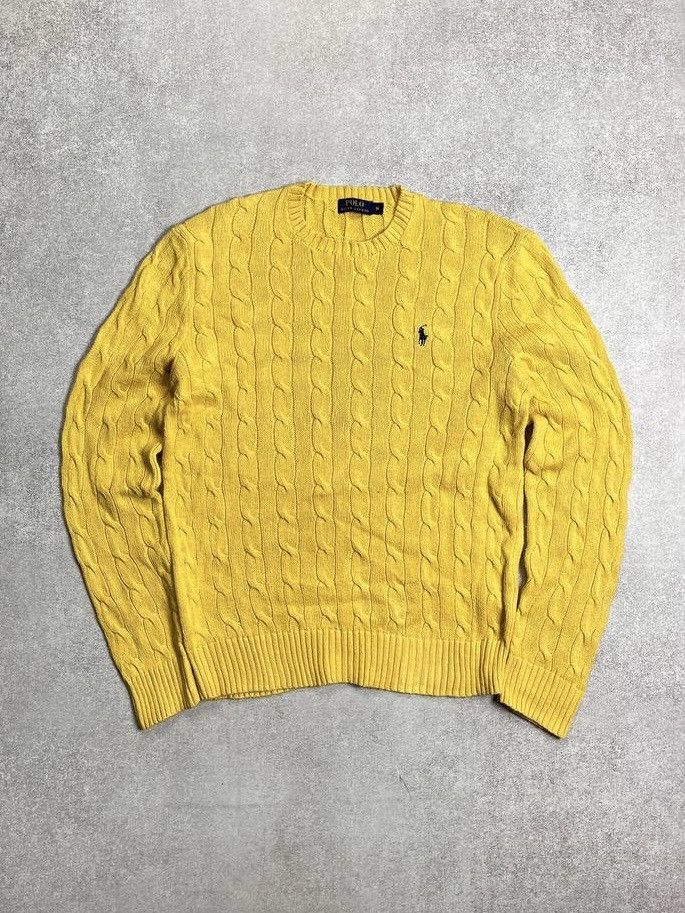 Polo Ralph Lauren × Vintage VINTAGE POLO RALPH LAUREN CABLE KNIT SWEATER RARE M Size US M / EU 48-50 / 2 - 1 Thumbnail