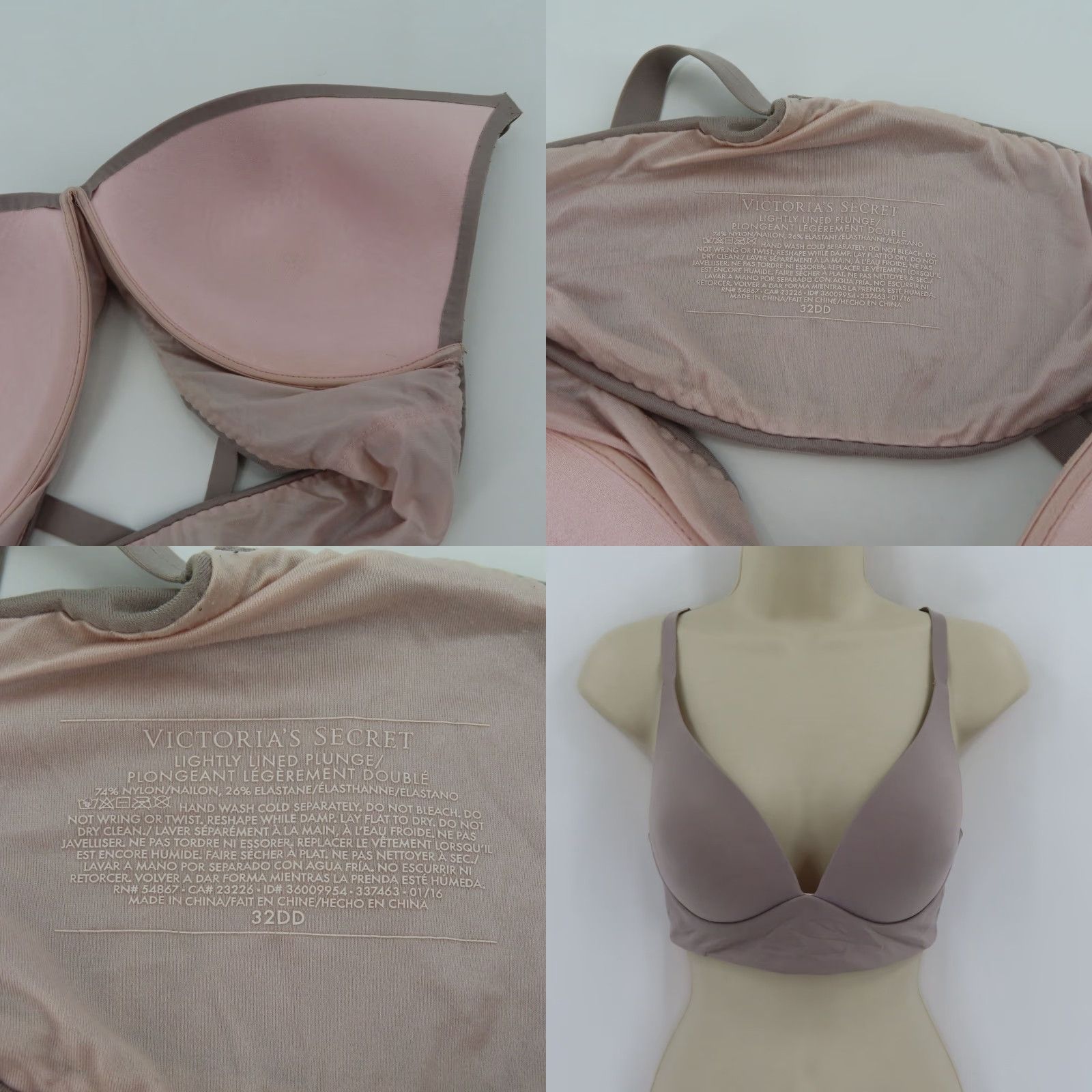 Victoria's Secret Victoria's Secret Bra 32DD Lightly Lined Plunge Underwire Women Shirt? Size ONE SIZE - 8 Thumbnail