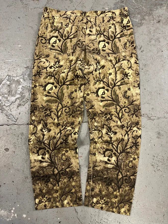 Roberto Cavalli × Vintage FW2002 Roberto Cavalli Flower Nature Forest Relaxed Pants Size US 32 / EU 48 - 7 Thumbnail