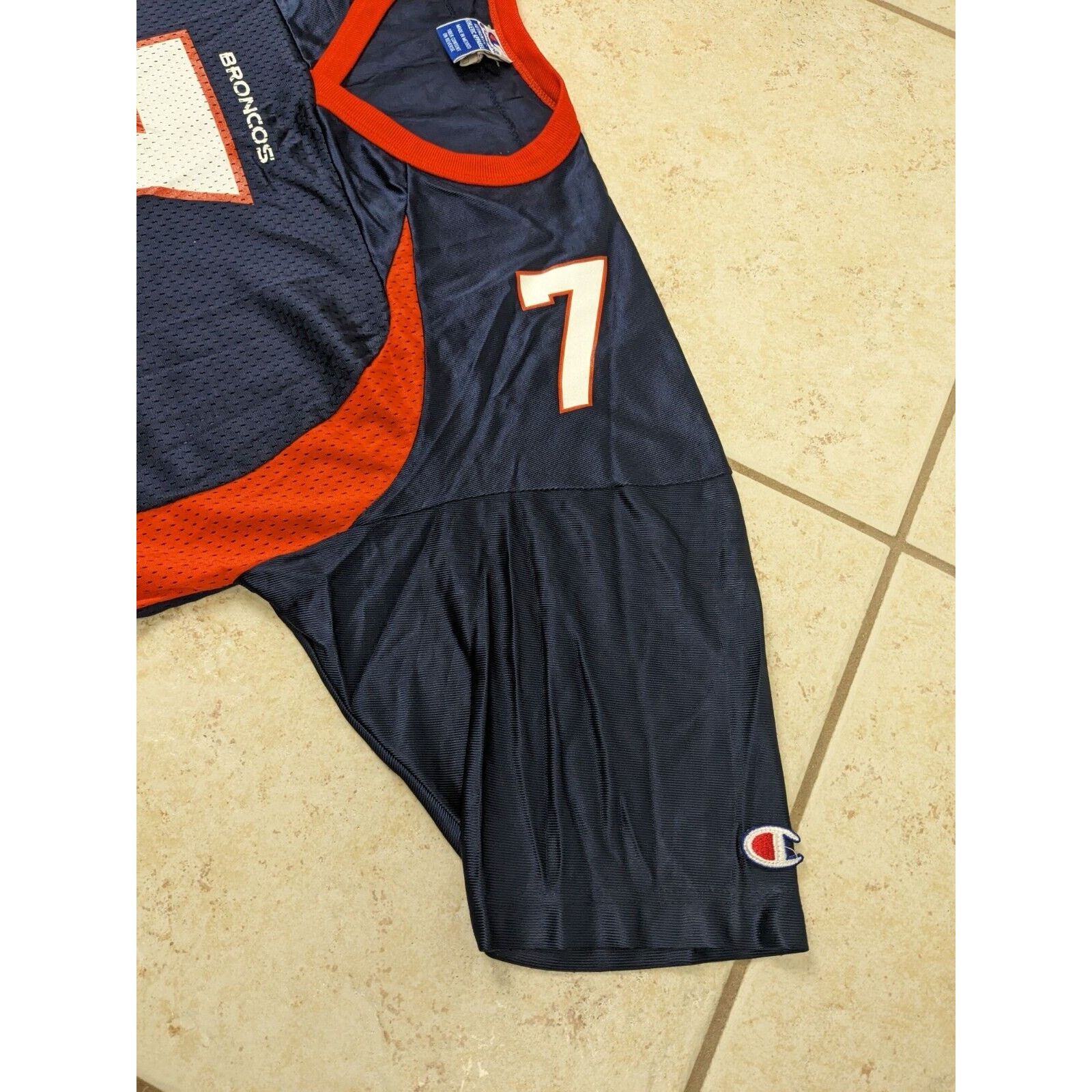 Champion Vtg Denver Broncos Jersey XL 48 Blue Champion Elway #7 NFL Size US XL / EU 56 / 4 - 5 Thumbnail