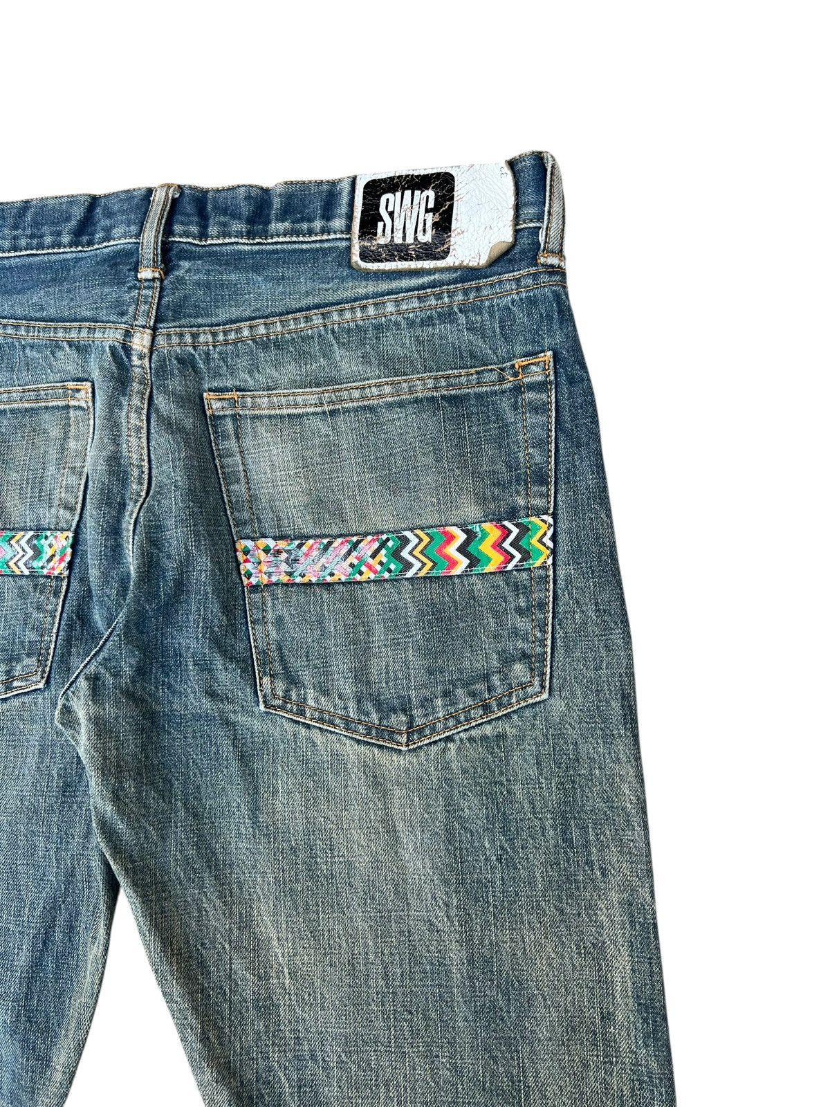 Swagger Vintage Swagger Japan Faded Dirty Mud Denim Jeans Size US 32 / EU 48 - 11 Thumbnail