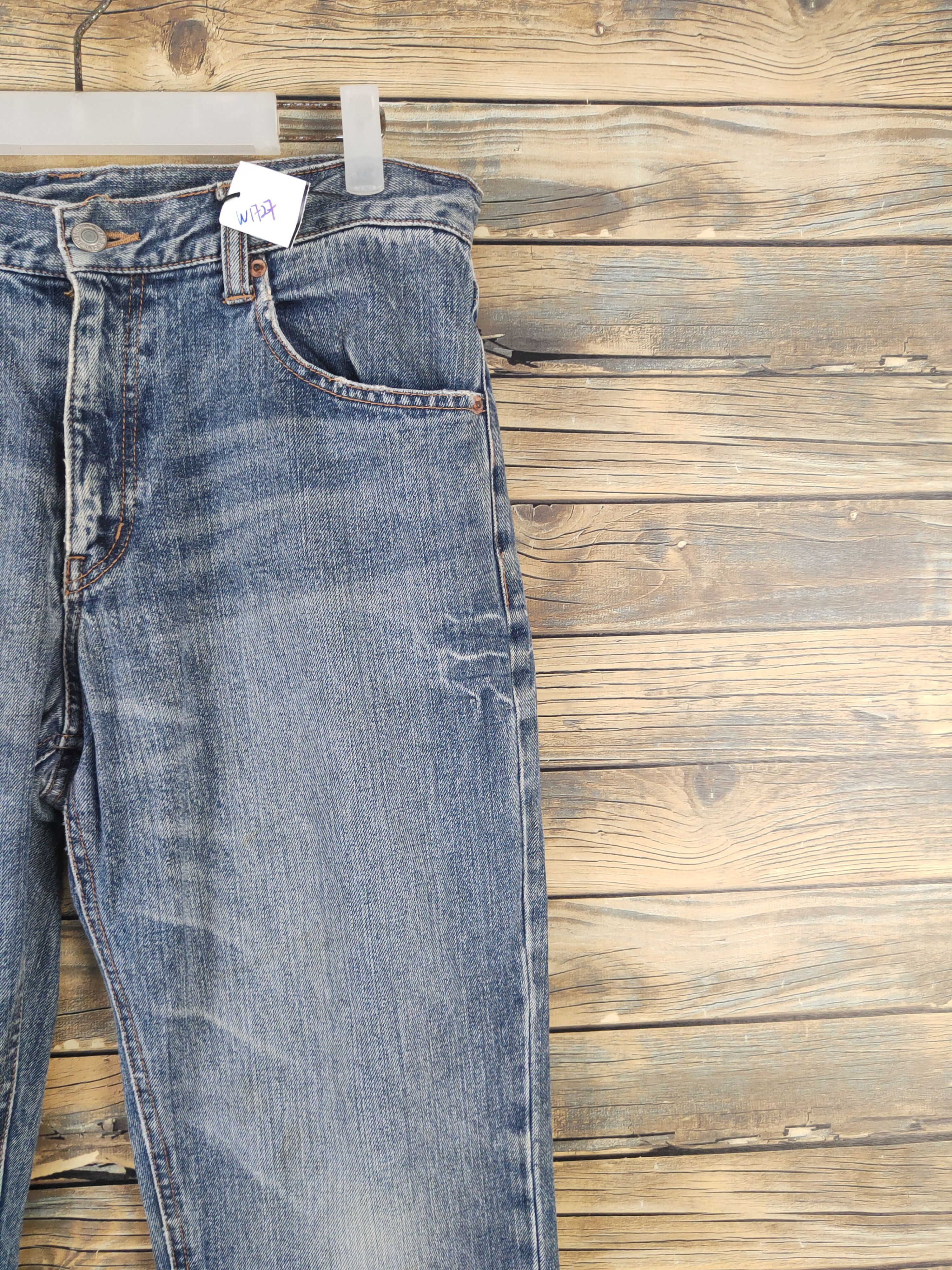 Japanese Brand Famock Blue Distressed Ripped denim Jeans #W1727 Size US 33 - 5 Thumbnail