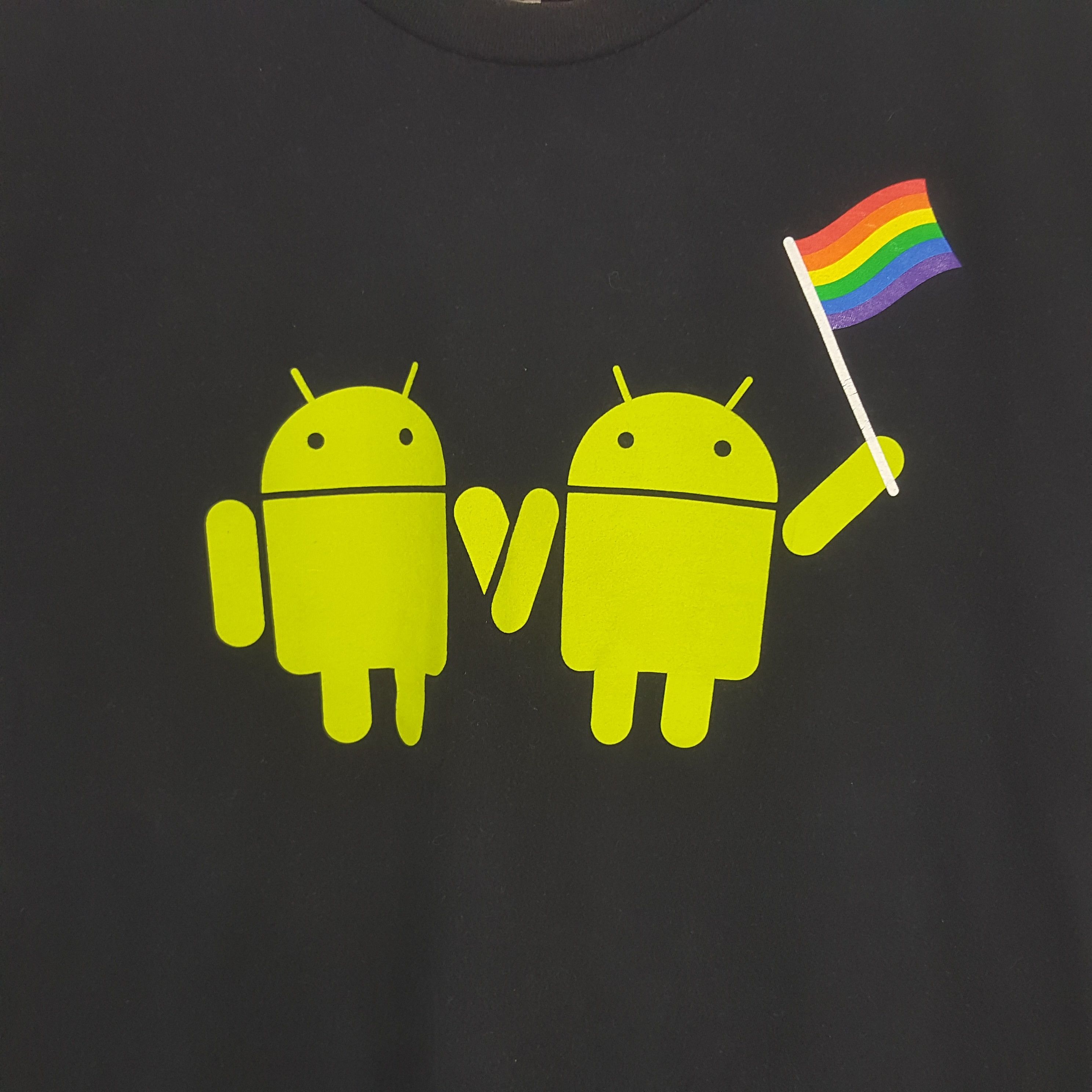 Other VIntage Google Android Pride LGBTQ Tshirt C285N59 Size US L / EU 52-54 / 3 - 2 Thumbnail