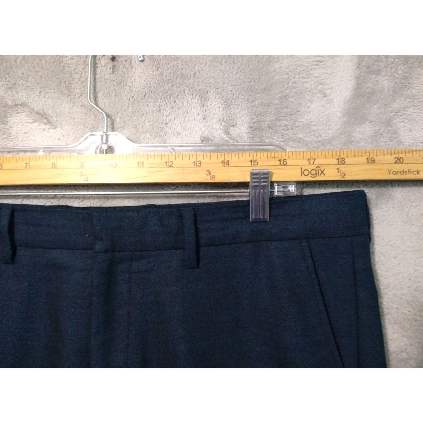 J.Crew J.CREW Dress Pants Mens 36x32 Blue Wool Slim Bedford Flat Front Preppy Dress Pants Mens Slim Blue Wool Flat Front Bedford Size US 36 / EU 52 - 3 Thumbnail