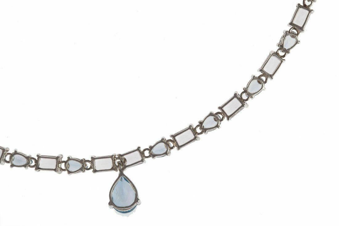 Handmade Blue Topaz and Amethyst Eternity Necklace Size ONE SIZE - 3 Thumbnail