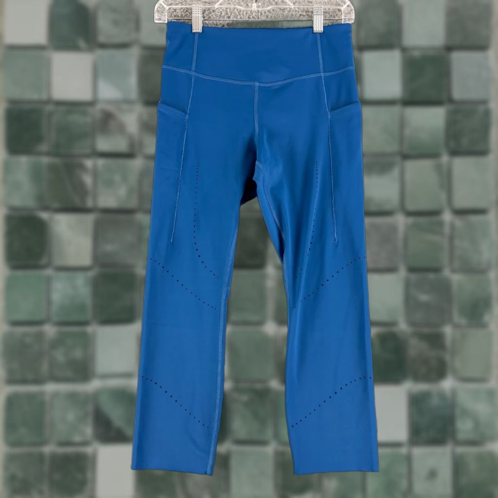 Brooks Brooks Method 3/4 Crop Leggings Womens Medium Blue Pull On Running Sports Gym Size 32" / US 10 / IT 46 - 1 Thumbnail