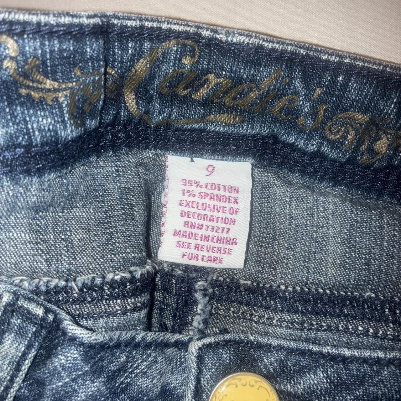 Other Vintage Candie's straight leg jeans with studded detailing Size 22" - 8 Thumbnail