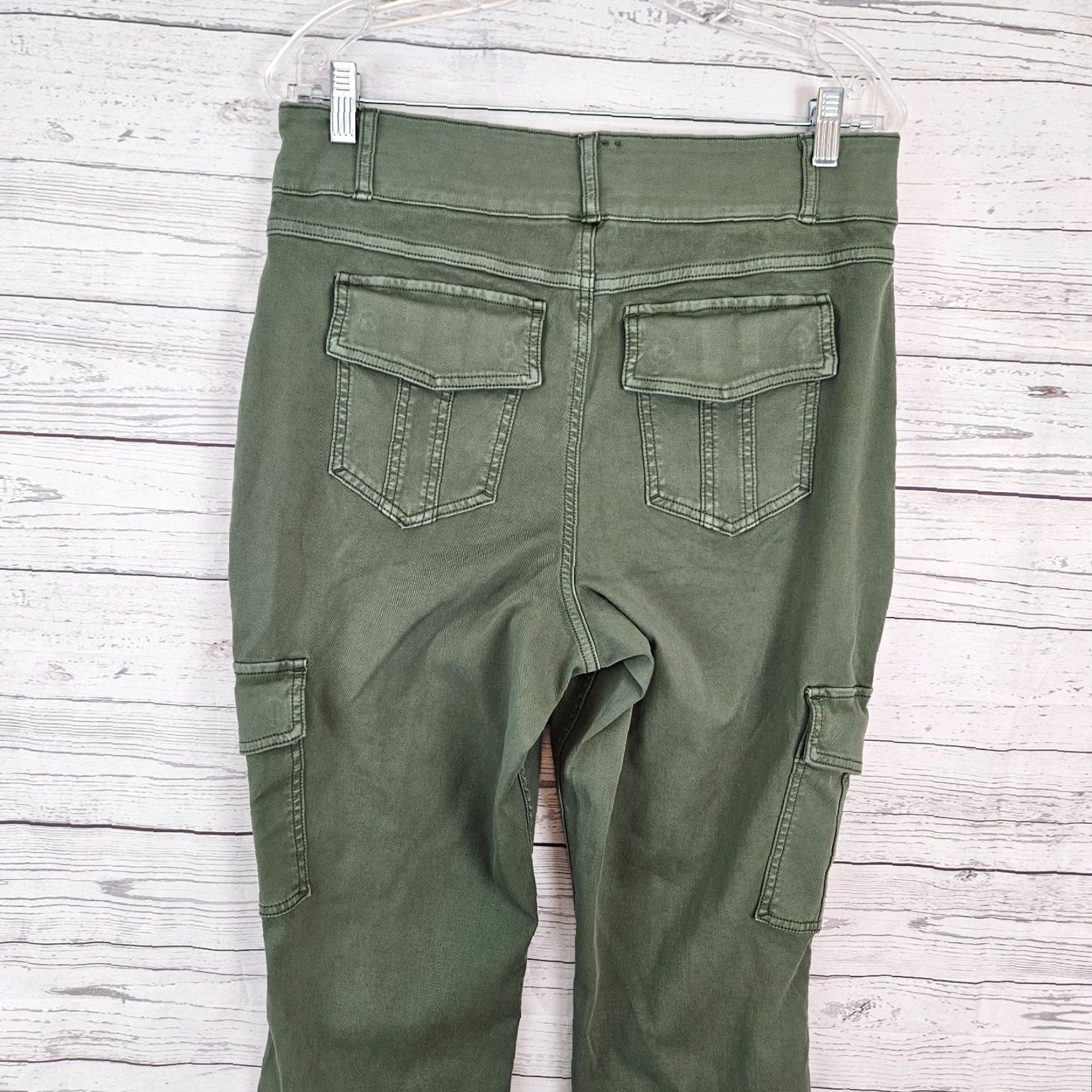 Spanx Spanx Womens Stretch Twill Ankle Cargo Pants 1X Green High Rise Size 40" / US 18 - 4 Thumbnail
