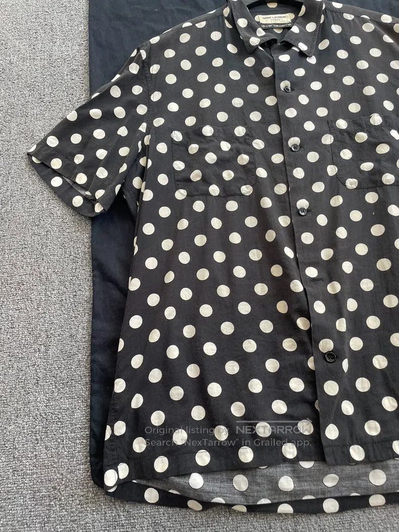 Saint Laurent Paris Saint Laurent Paris Black and White Large Polka Dot Short Size US XXS / EU 40 - 3 Thumbnail