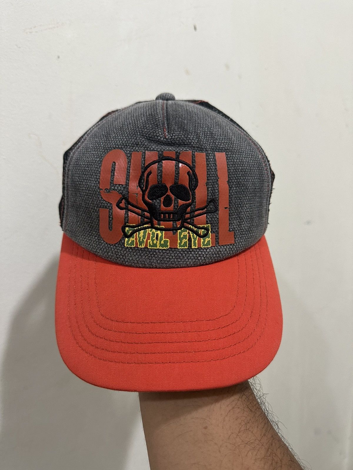 Other VTG SKULL EVIL EYES Trucker Hat Size ONE SIZE - 2 Thumbnail