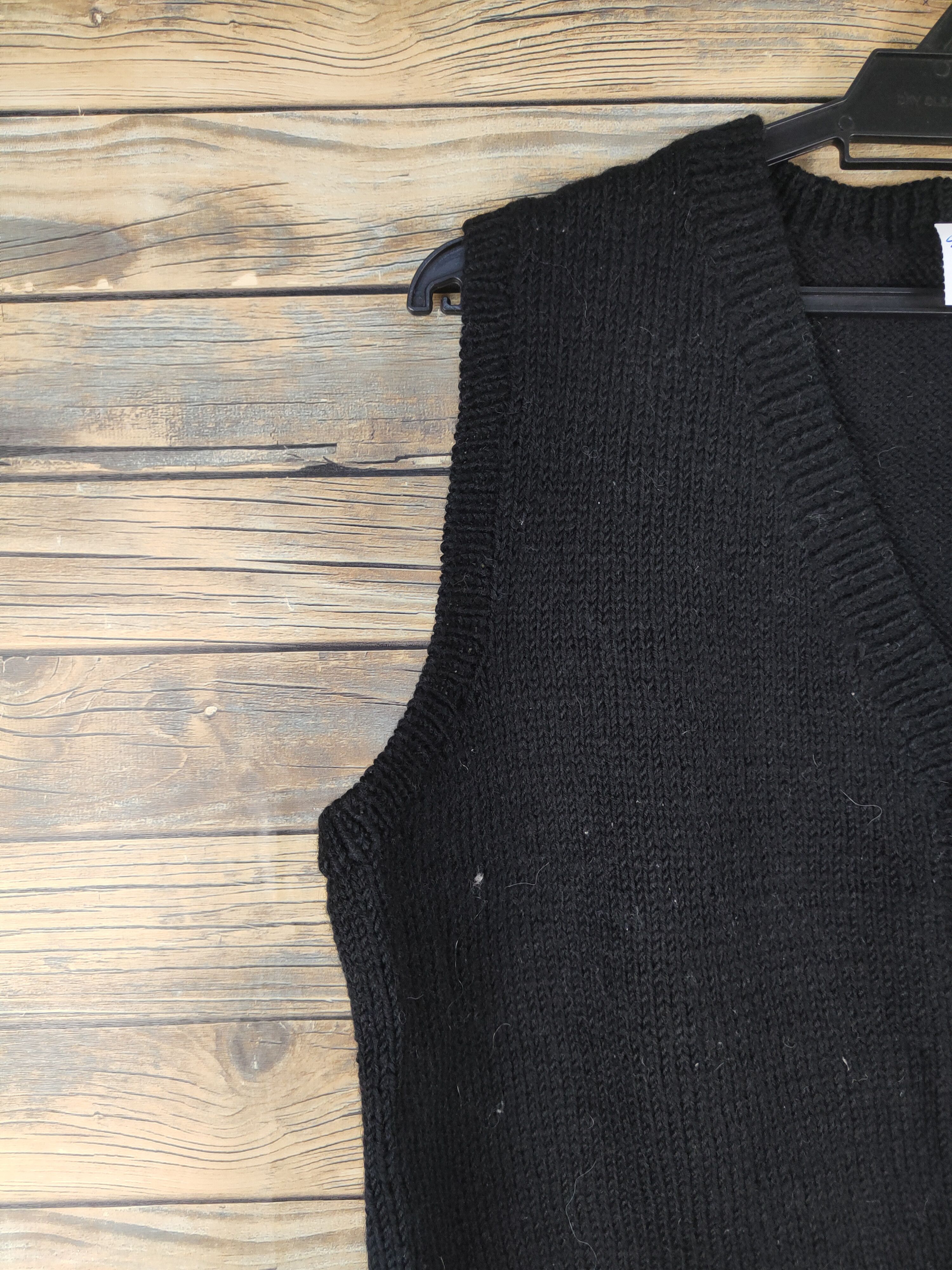 Homespun Knitwear × Japanese Brand × Vintage Japanese Brand Black Knitwear Vests #W1514 Size US L / EU 52-54 / 3 - 4 Thumbnail