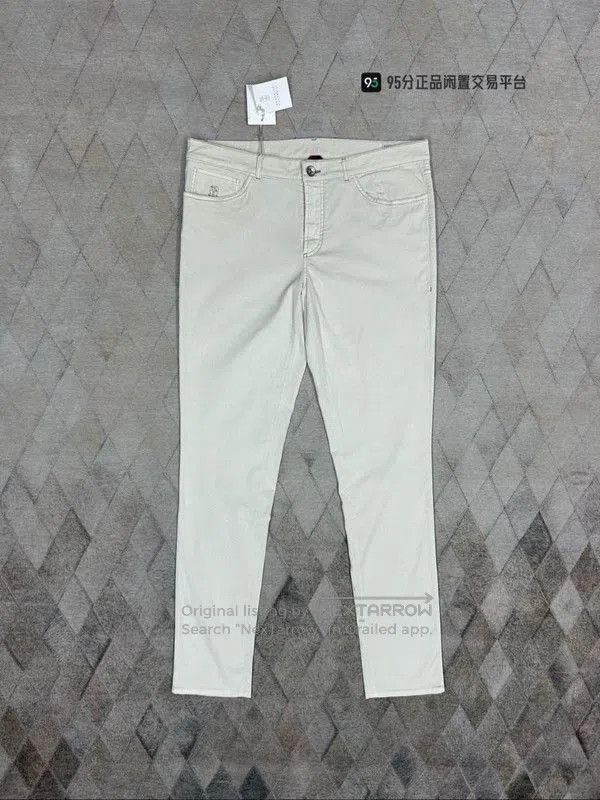 Brunello Cucinelli Brunello Cucinelli Unisex White Casual Pants. Size US 32 / EU 48 - 3 Thumbnail