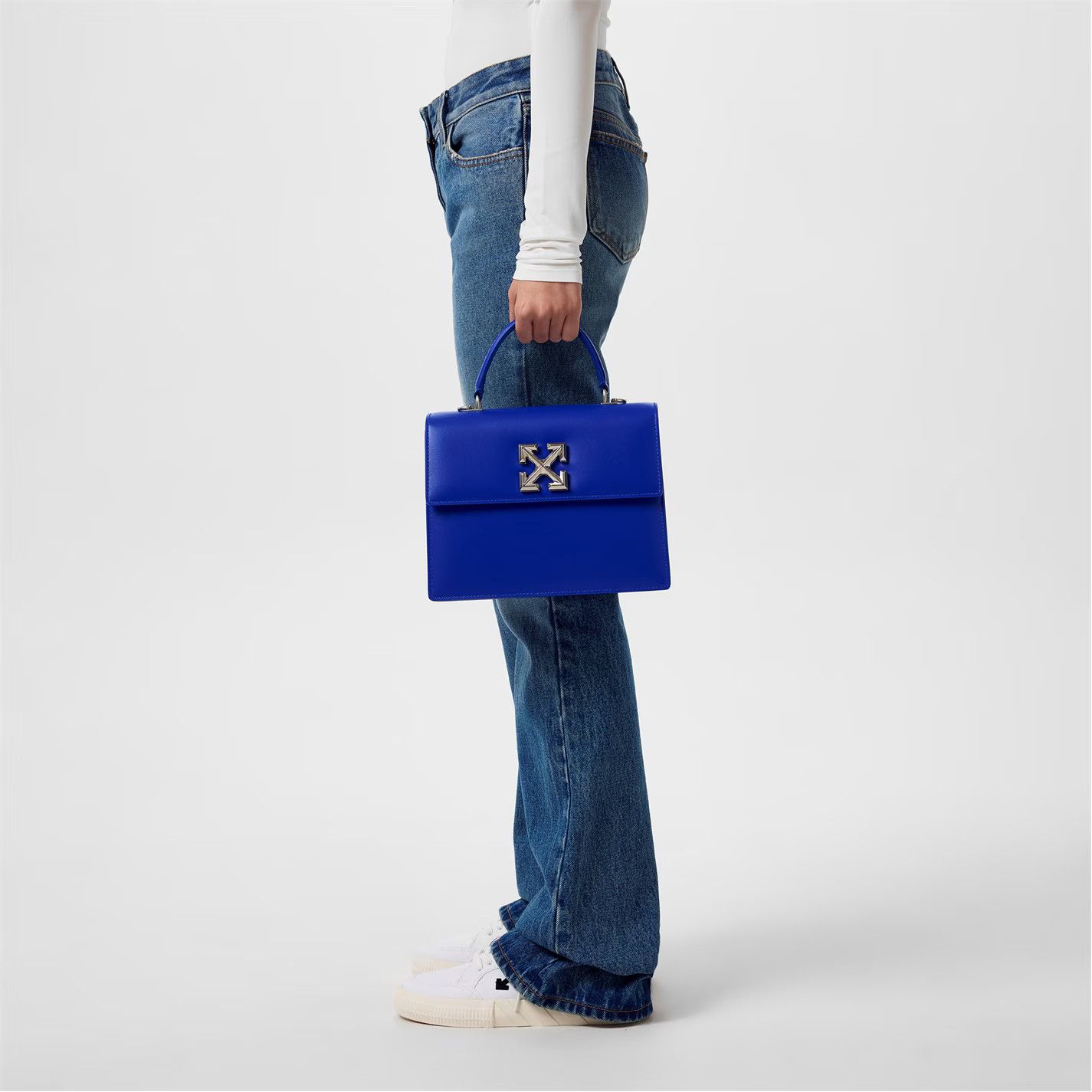 Off-White o1g2r1mq1224 Size: OS / Jitney 2.8 Top Handle Bag in Blue Size ONE SIZE - 4 Thumbnail