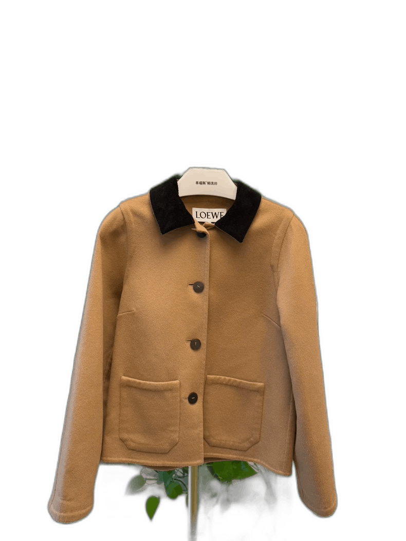 Loewe LOEWE Wool Cashmere Short Jacket Coat-yf Size US S / EU 44-46 / 1 - 1 Thumbnail