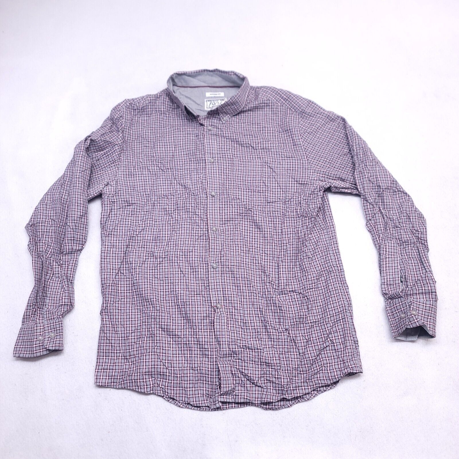 Jos. A. Bank Jos A Bank Tartan Flannel Button Up Shirt Mens Size L Maroon Size US L / EU 52-54 / 3 - 2 Thumbnail
