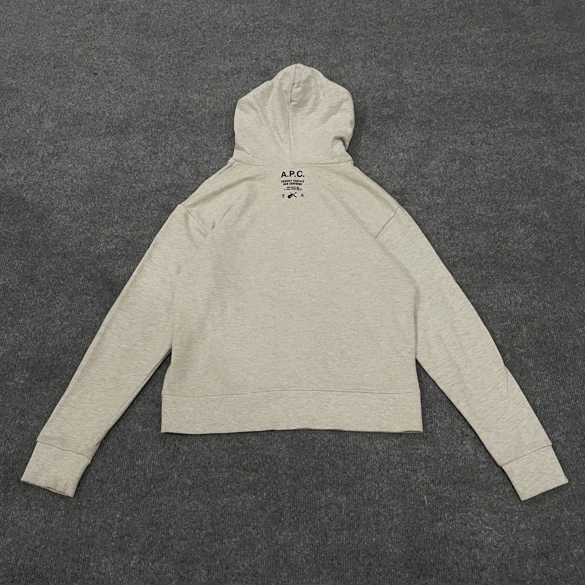 A.P.C. APC Cropped Pullover Hoodie Off White Small Logo Size US S / EU 44-46 / 1 - 6 Thumbnail