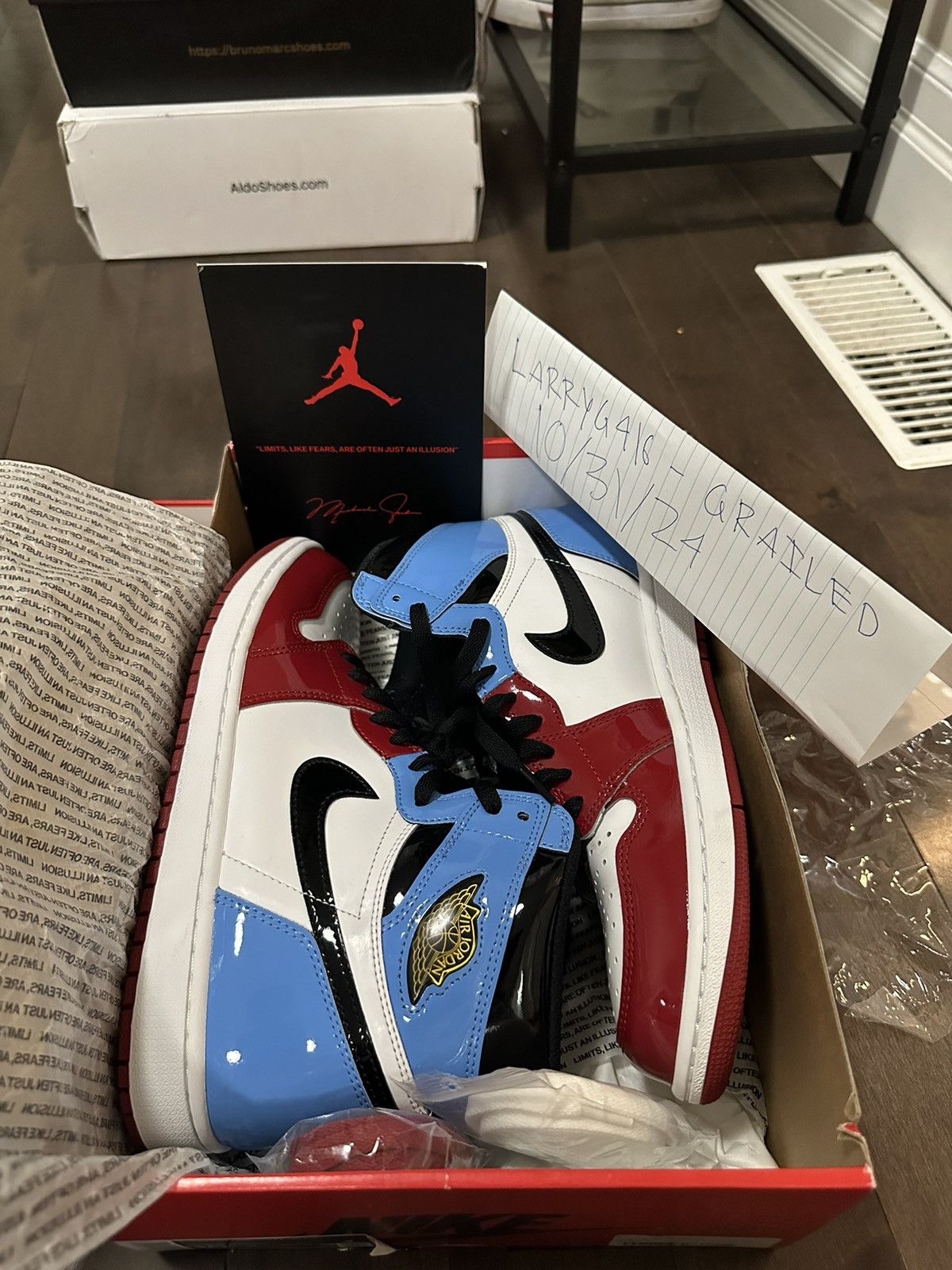 Jordan Brand × Nike AIR JORDAN 1 Retro High Top OG FEARLESS Size US 10.5 / EU 43-44 - 8 Thumbnail