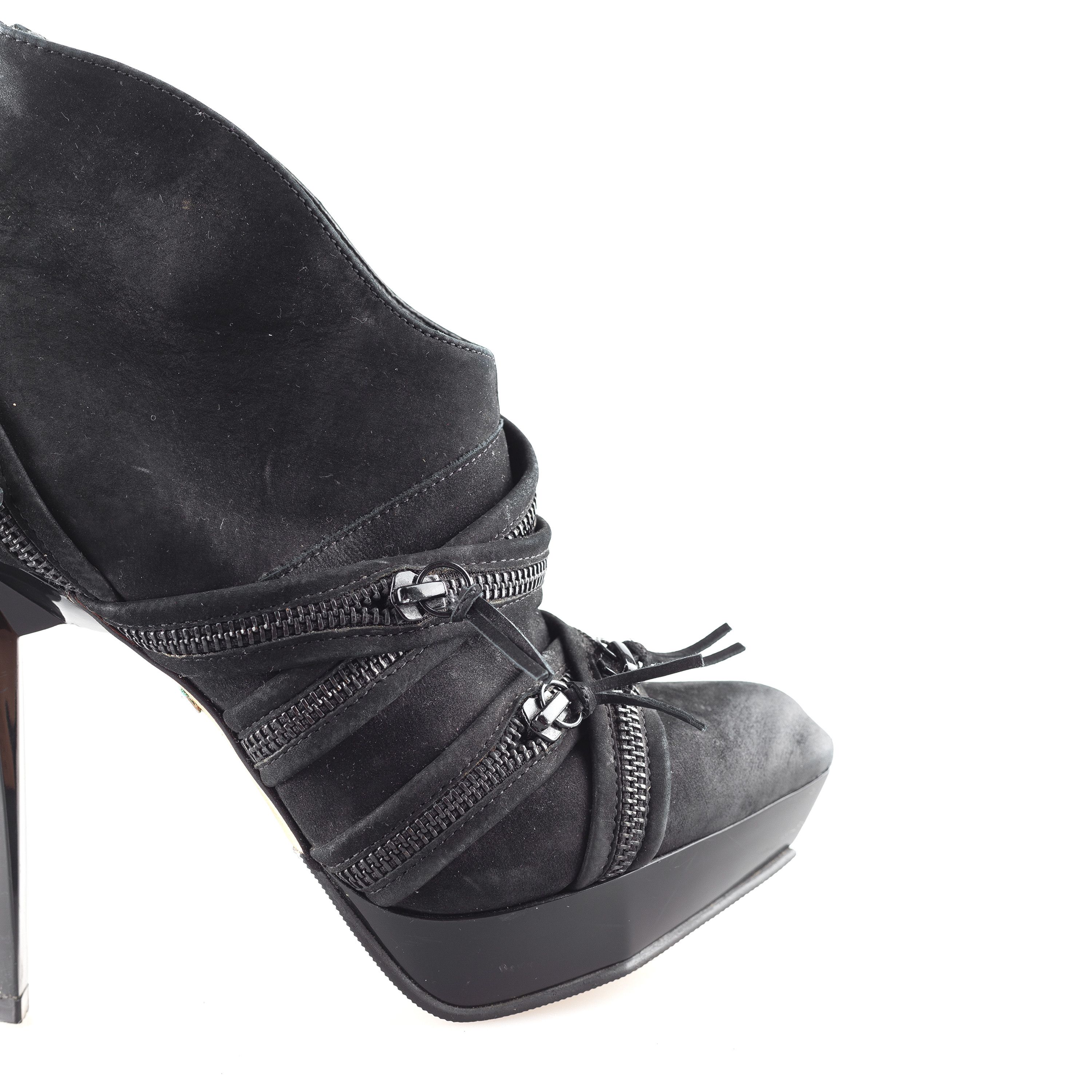 Buffalo London Buffalo Black Vintage Platform Boots (39 EU) Size US 8 / IT 38 - 8 Thumbnail