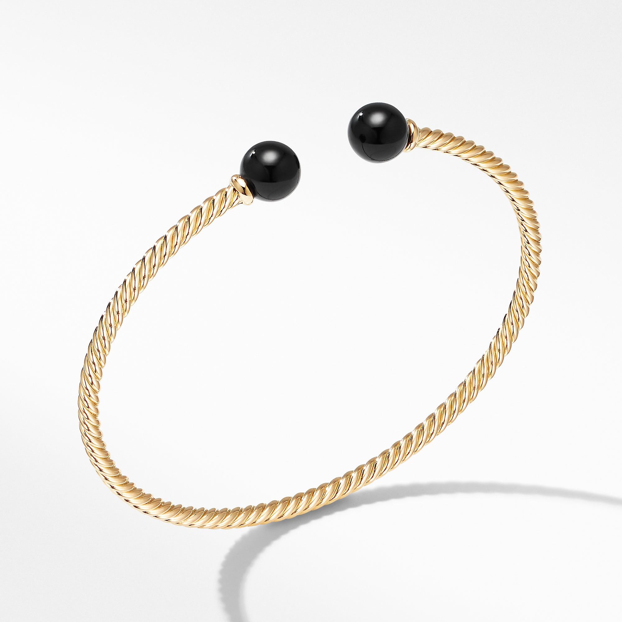 David Yurman o1w1db10325 Bracelet in 18K Gold with Black Onyx & 2.6mm Size ONE SIZE - 1 Thumbnail