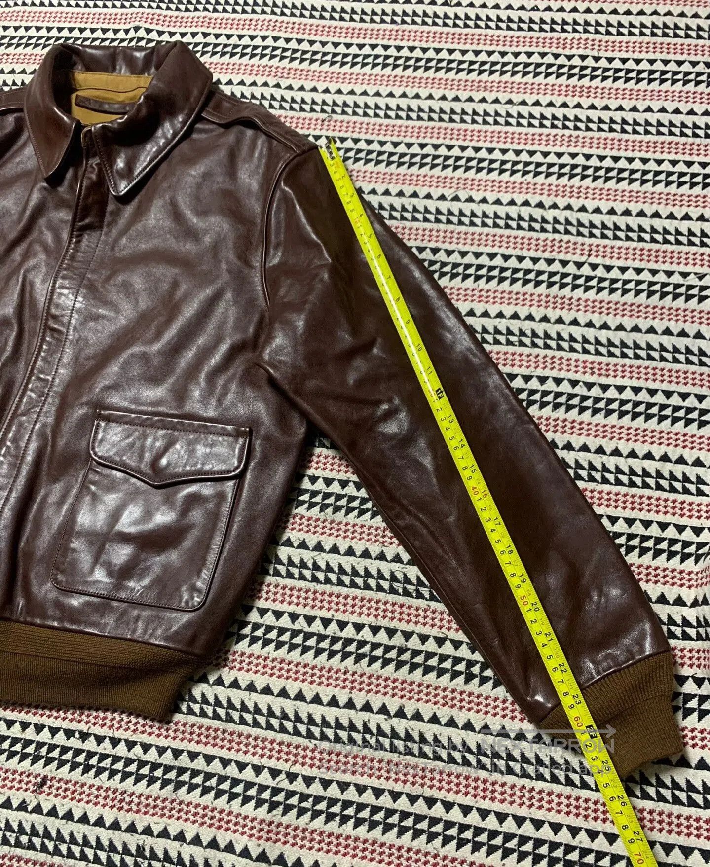 Vintage classic ameco a-2 brown leather flight jacket. Size US S / EU 44-46 / 1 - 4 Thumbnail