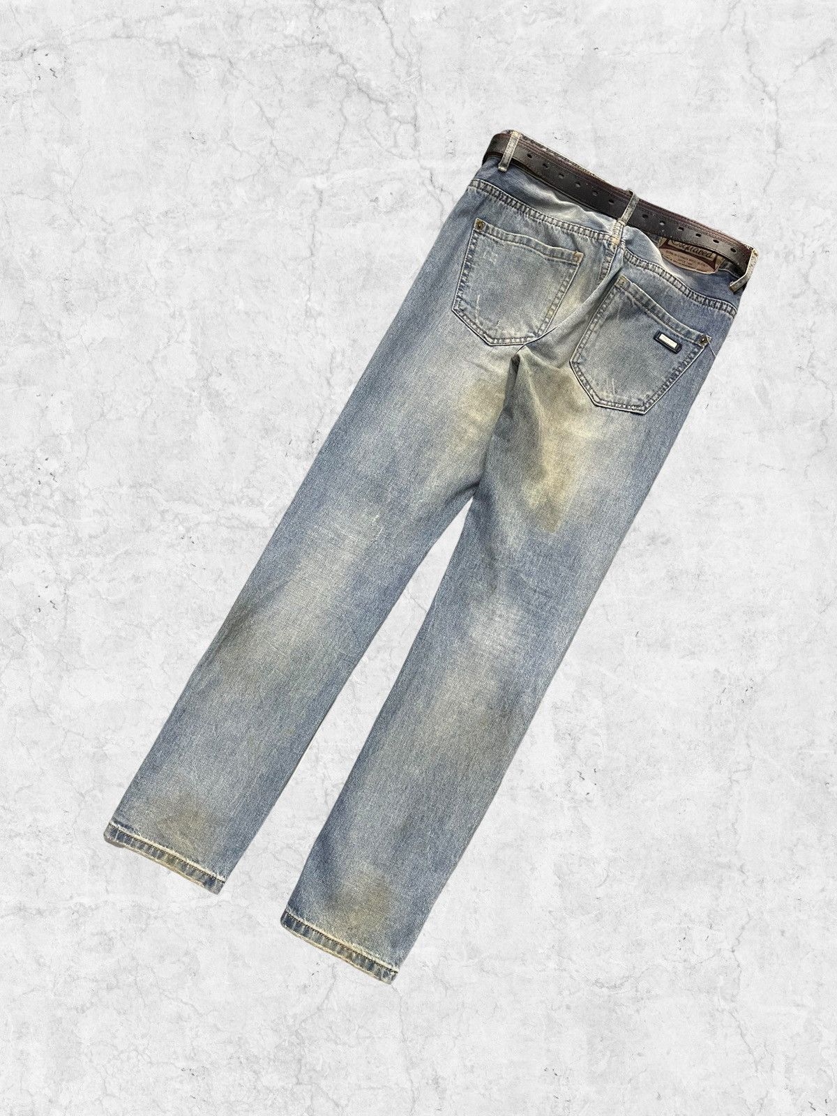 Dsquared2 × Vintage Designer Dsquared2 Canada Small Logo Denim Wih Leather Belt Size US 31 - 9 Thumbnail