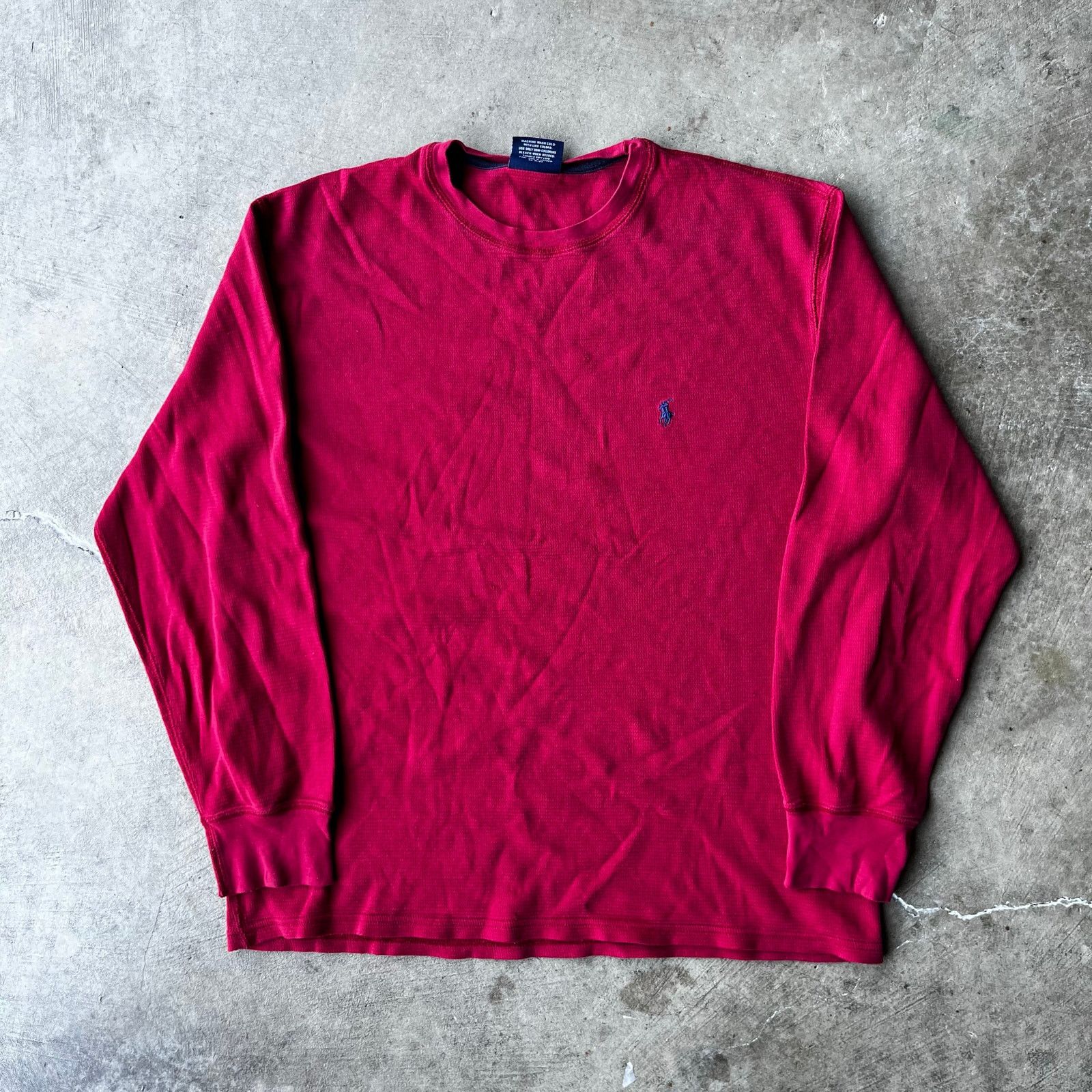 Vintage VINTAGE POLO RALPH LAUREN SLEEPWEAR THERMAL SHIRT RED MEDIUM Size US M / EU 48-50 / 2 - 2 Thumbnail