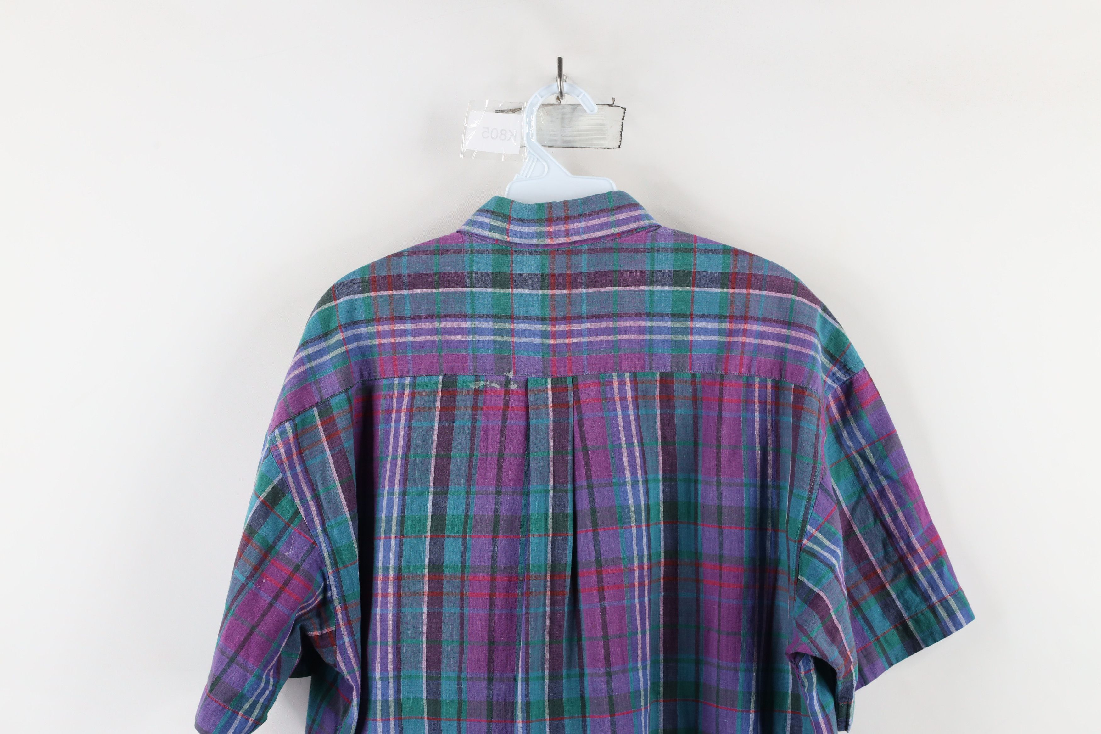 Vintage Vintage 90s Streetwear India Madras Plaid Button Down Shirt Size US M / EU 48-50 / 2 - 12 Thumbnail