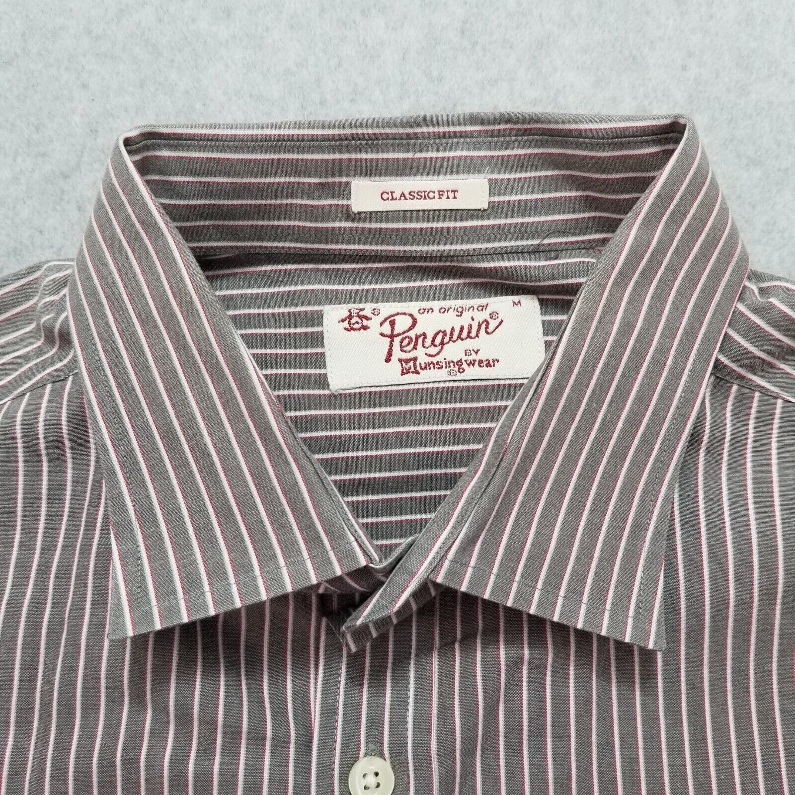 Original Penguin Penguin Shirt Mens Medium Pocket Striped Casual Long Sleeve Size US M / EU 48-50 / 2 - 2 Thumbnail