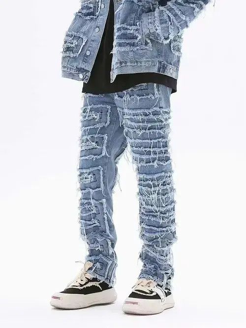 Jean Stacked Denim Jeans Size US 32 / EU 48 - 3 Thumbnail
