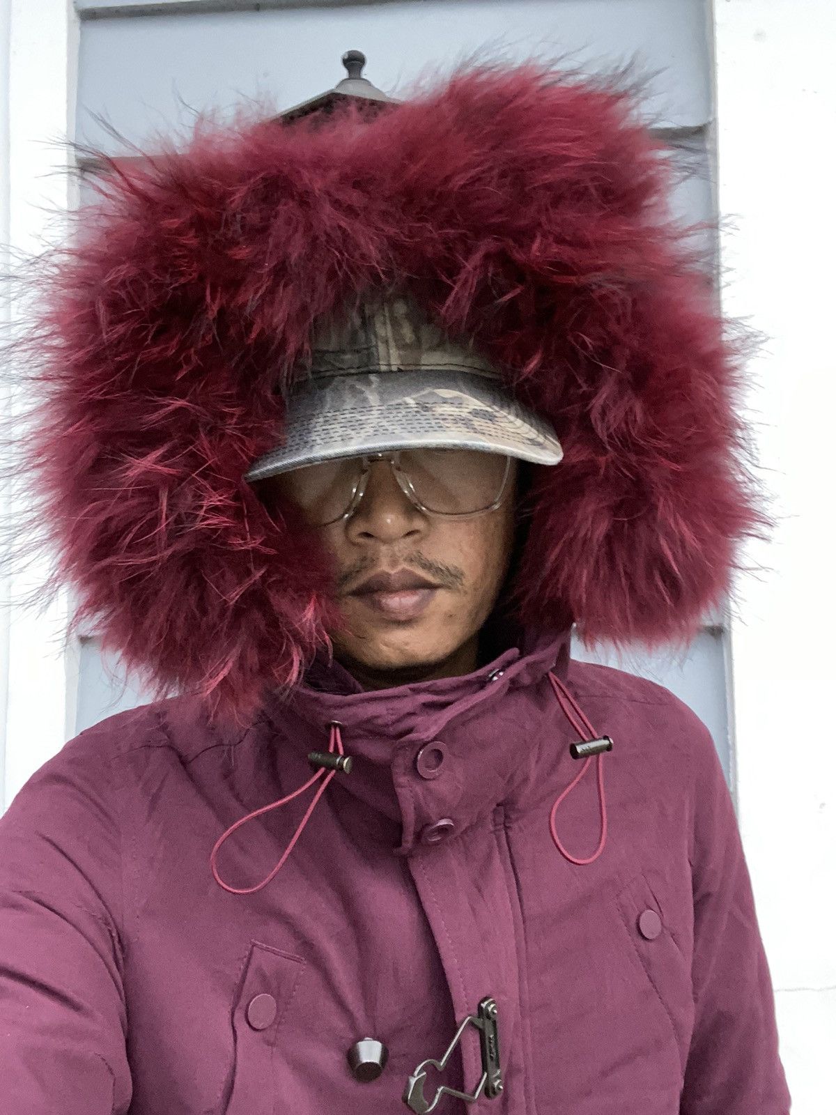 If Six Was Nine Sly Burgundy Fur Hood Parka Jacket Winter Coat Toggle Button Size US S / EU 44-46 / 1 - 3 Thumbnail