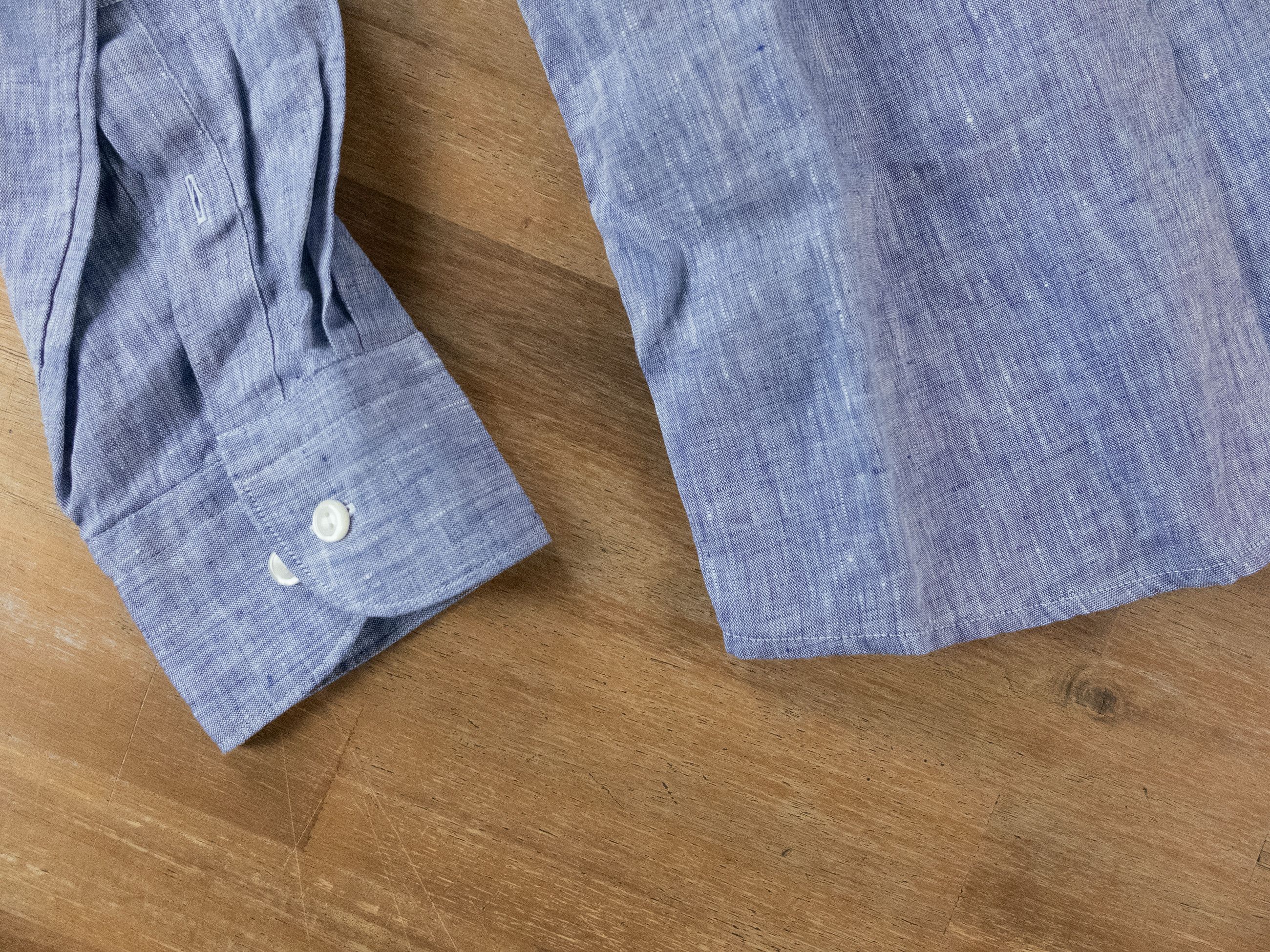 Eton ETON of Sweden contemporary fit blue linen shirt 41 Large Size US L / EU 52-54 / 3 - 6 Thumbnail