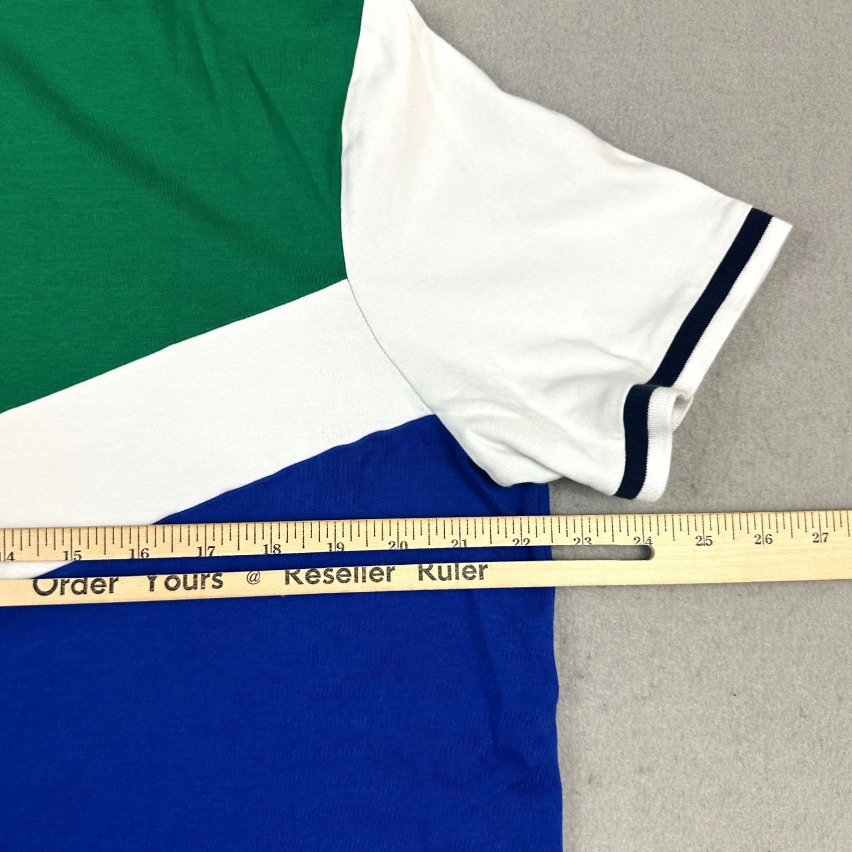 Polo Ralph Lauren Polo Ralph Lauren Polo Men L Green Blue Colorblock Short Sleeve Classic Fit Shirt Size US L / EU 52-54 / 3 - 6 Thumbnail