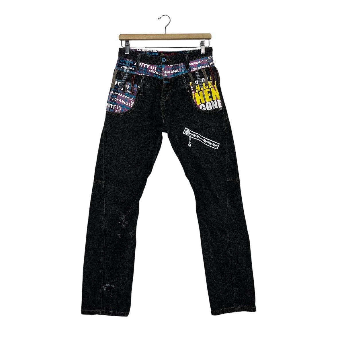 Japanese Brand Vintage Antful Double Waist Seditionaries Denim Jeans Size US 28 / EU 44 - 1 Thumbnail