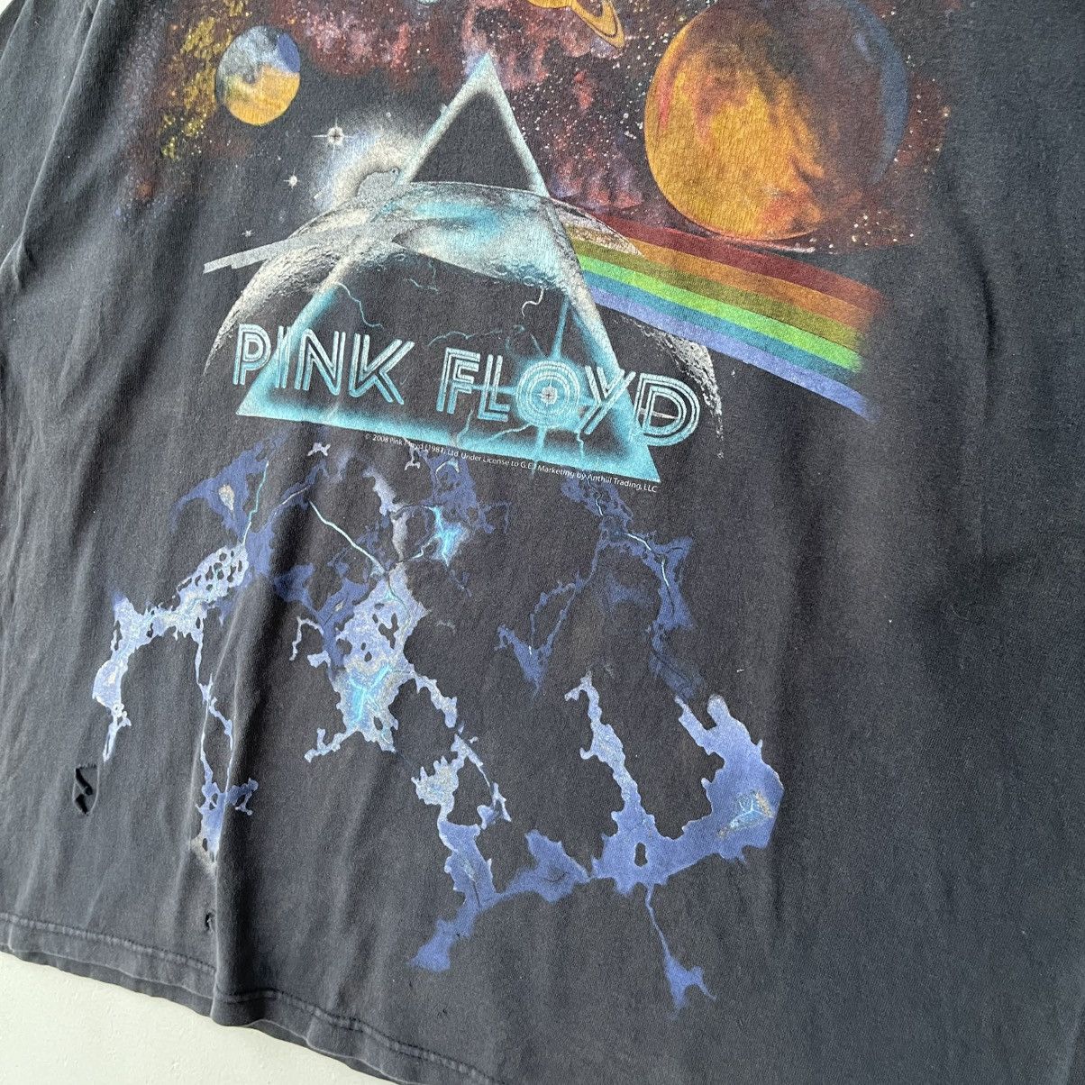 Rap Tees Vintage 2008 Pink Floyd Dark Side of the Moon T-Shirt Size US XL / EU 56 / 4 - 7 Thumbnail