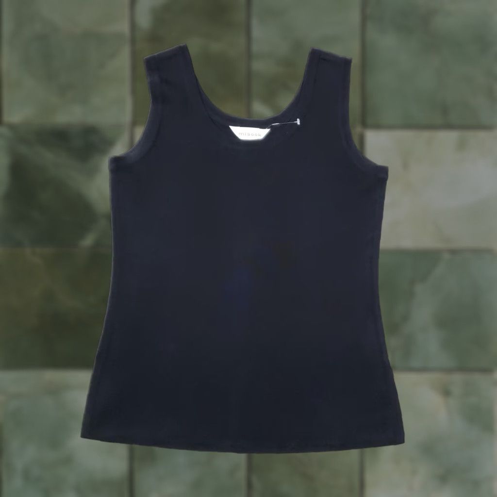 Vintage VINTAGE Exclusively Misook Shirt Womens Small Black Knit Sleeveless Tank Top Size S / US 4 / IT 40 - 1 Thumbnail