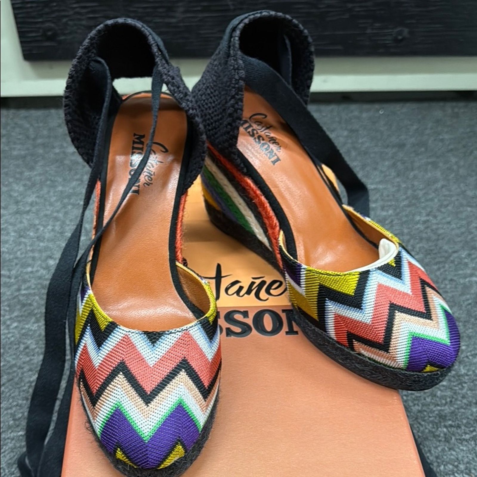 Missoni NWT Missoni Colorful Zigzag Espadrille Wedges Size 36 US 6 Size US 6 / IT 36 - 1 Thumbnail