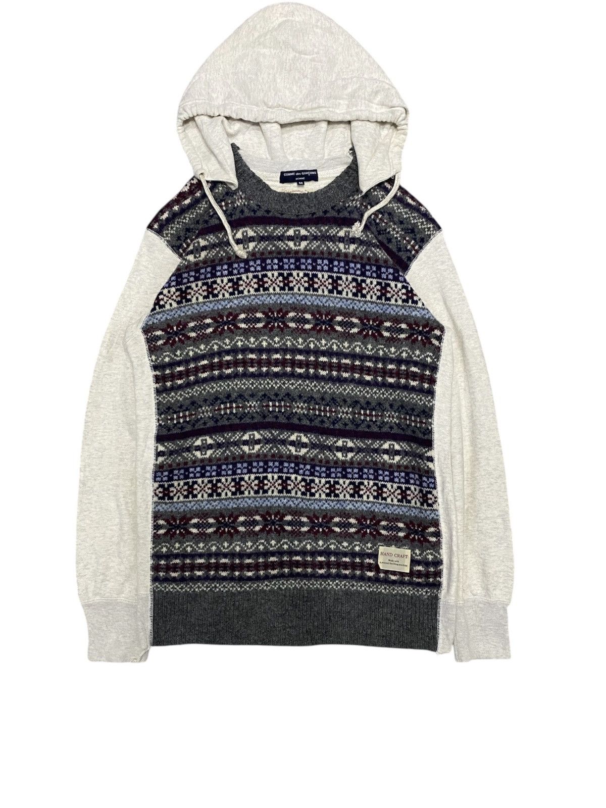 Comme des Garcons Homme AW14 CDGh Hand Knit native hoodie Size US M / EU 48-50 / 2 - 1 Thumbnail
