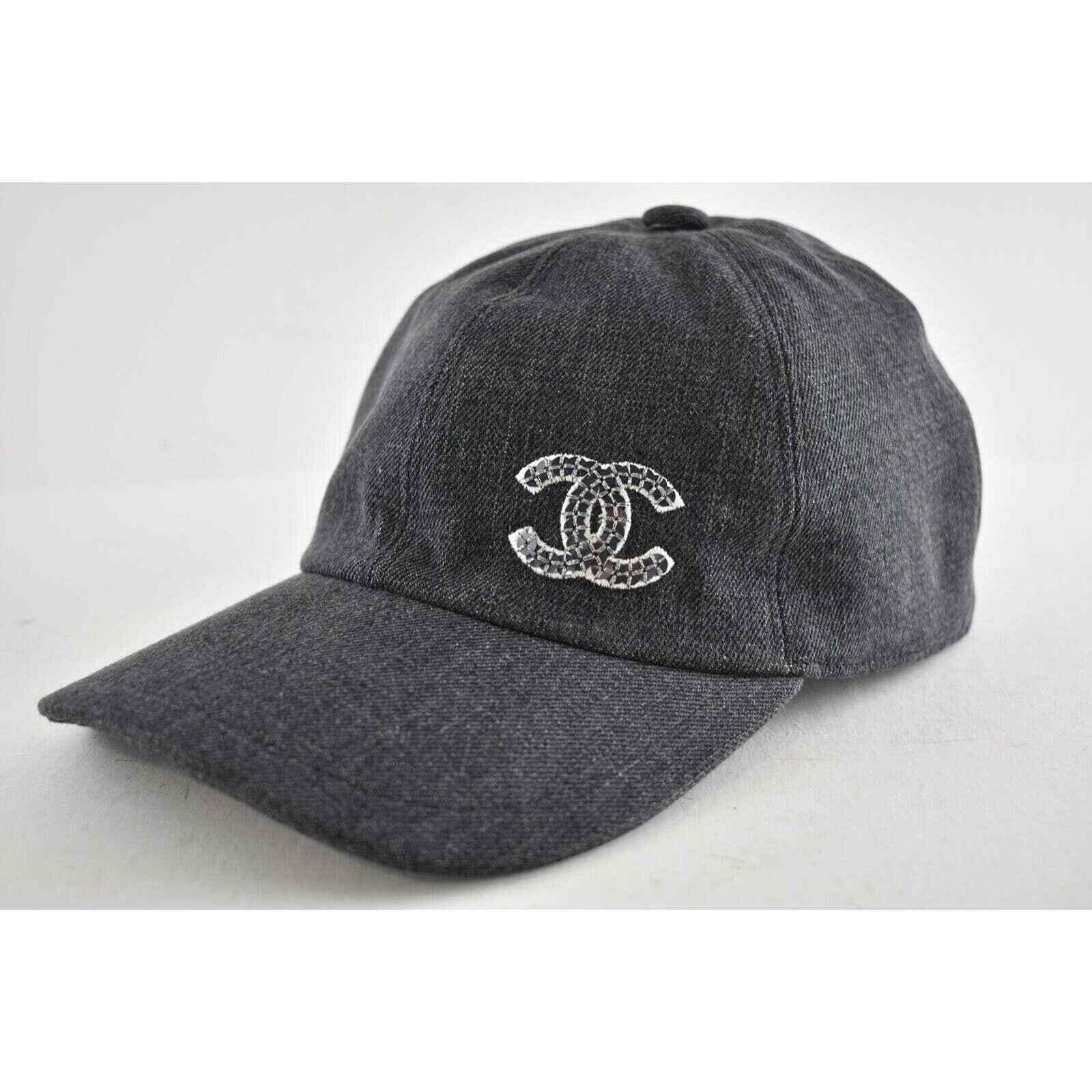 Chanel Chanel Sequin CC White Logo Baseball Cap Curved Peak Hat Size ONE SIZE - 1 Thumbnail