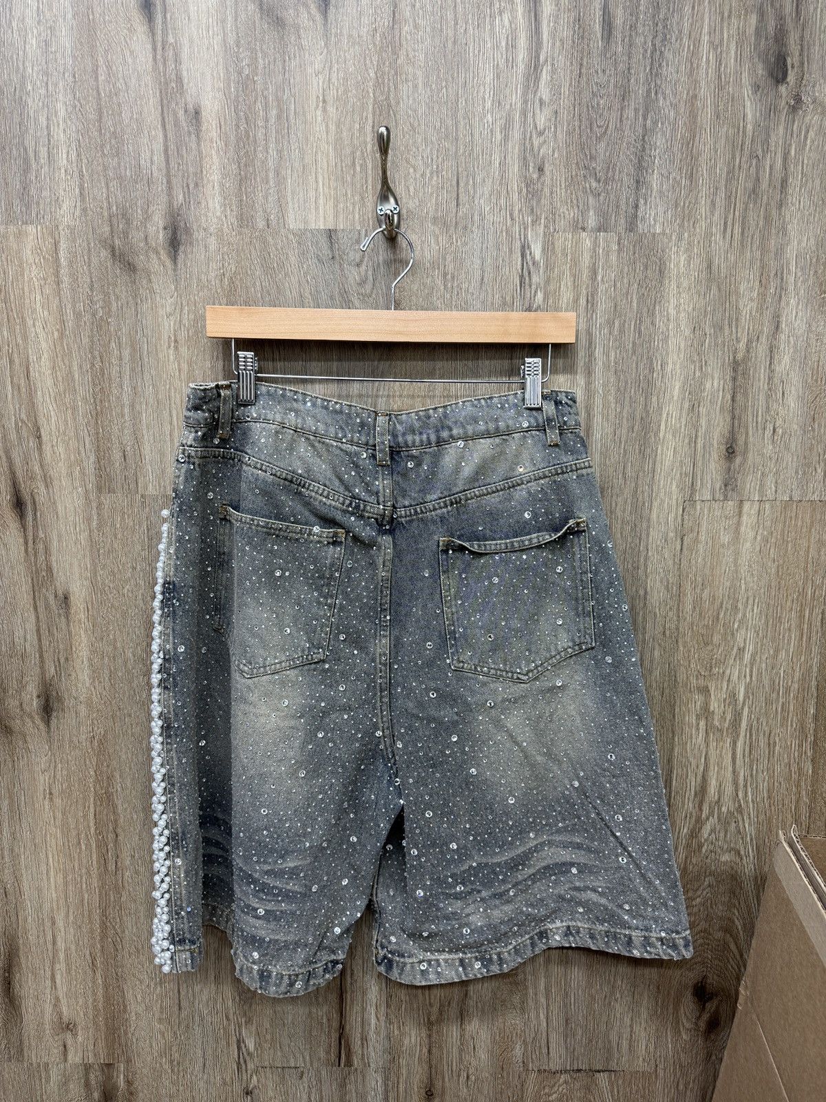Vale Vale Rhinestone Marble Jorts Size US 30 / EU 46 - 5 Thumbnail