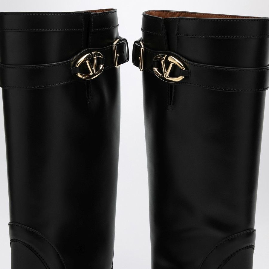 Valentino o1d2blof1024 V Logo Boots in Black Size US 10 / IT 40 - 5 Thumbnail