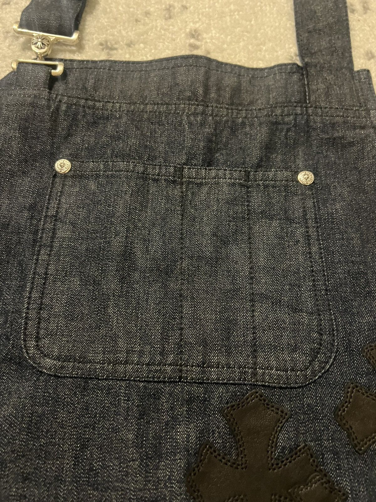 Chrome Hearts Leather cross patch blue denim grilling cooking apron Size US XL / EU 56 / 4 - 7 Thumbnail