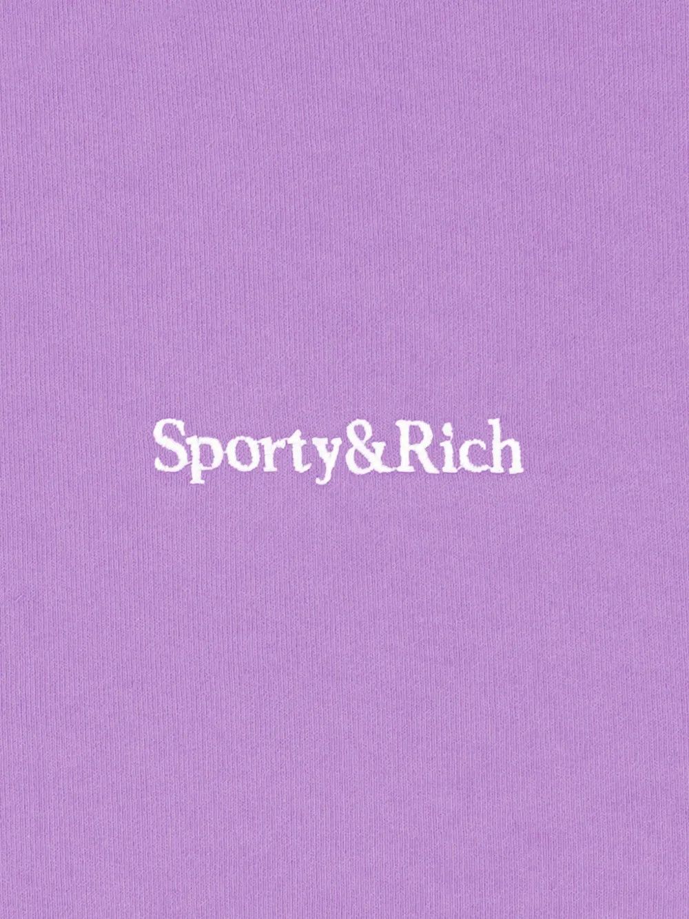Sporty & Rich o1mle0525 Serif Logo Embroidered Cropped Sweatshirt Size XL / US 12-14 / IT 48-50 - 3 Thumbnail