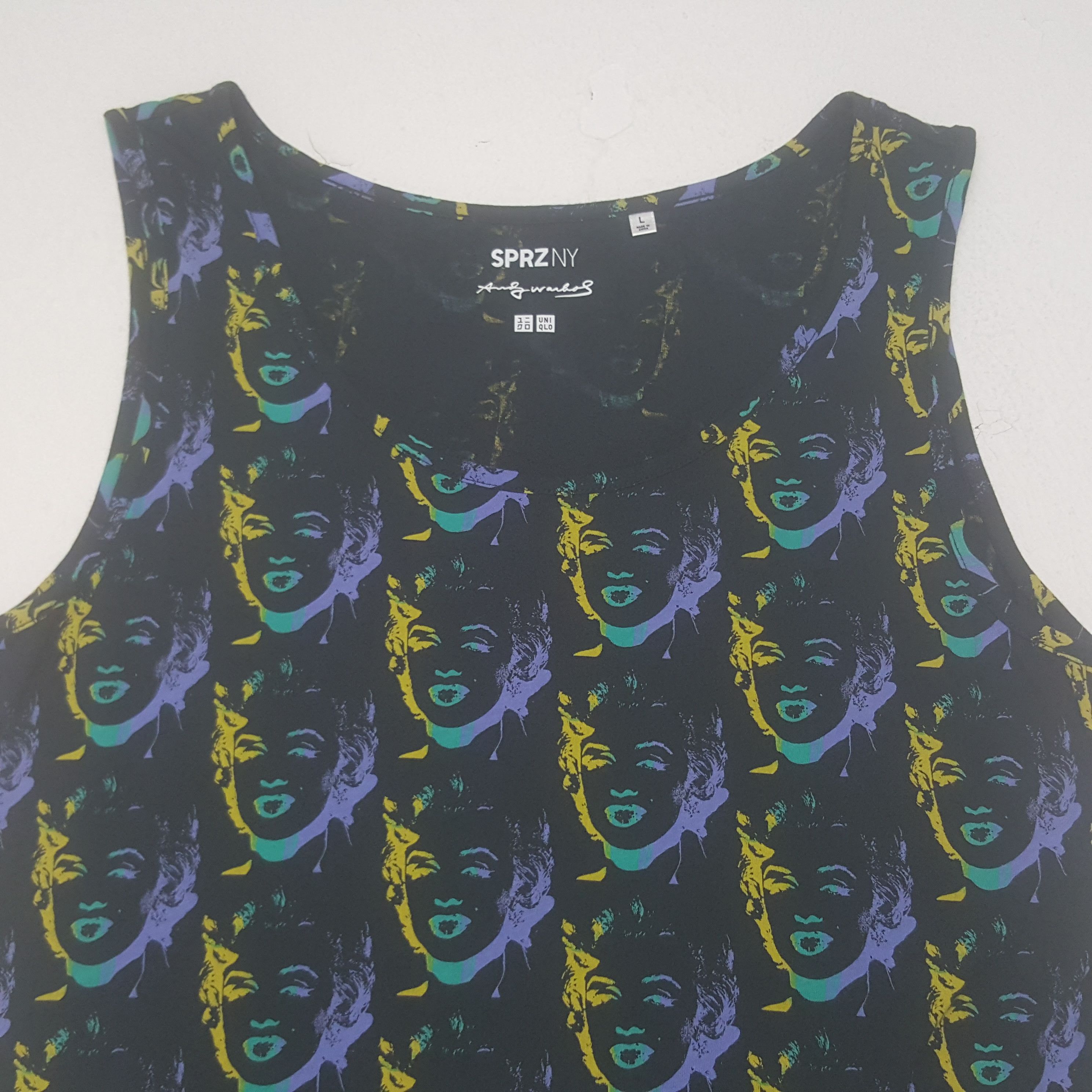 Andy Warhol × Japanese Brand × Vintage Vintage Andy Warhol Fullprint Sleeveless Tshirt Size US S / EU 44-46 / 1 - 7 Thumbnail