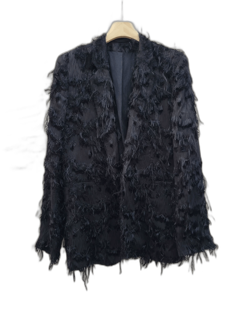 Ann Demeulemeester Ann Demeulemeester Silk Jacket with Faux Fur Size M / US 6-8 / IT 42-44 - 1 Thumbnail