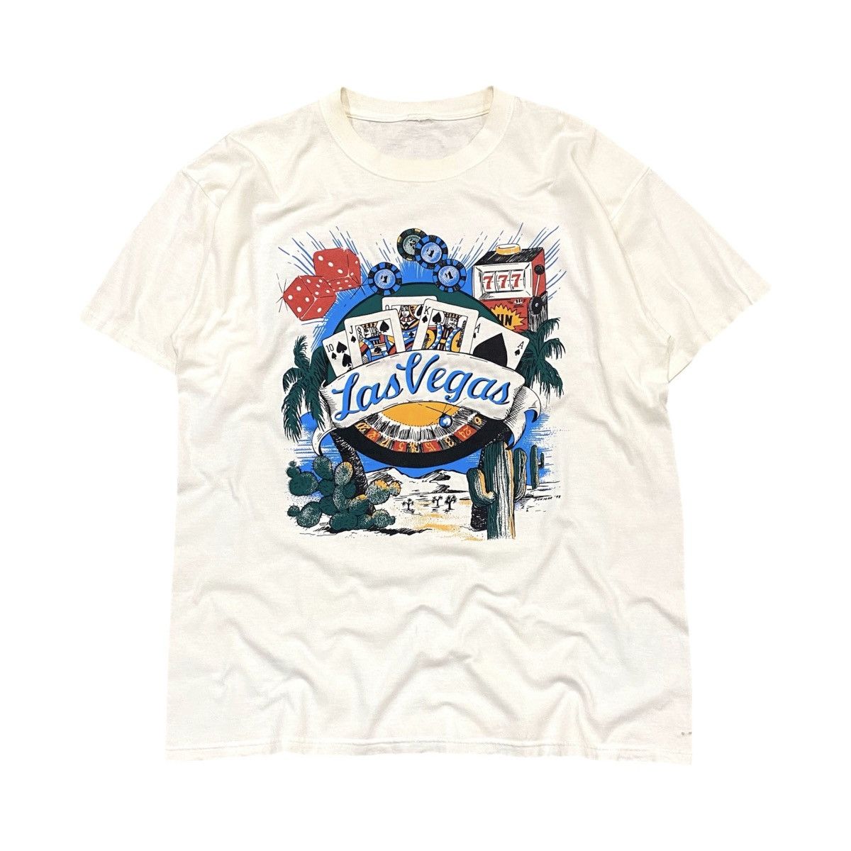 Vintage Vintage 90s Las Vegas USA Casino Graphic Tshirt Size US L / EU 52-54 / 3 - 2 Thumbnail