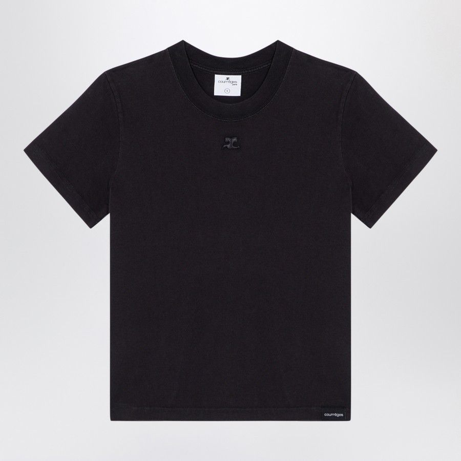 o1d2blof0824 Cotton Crew-Neck T-shirt in Black