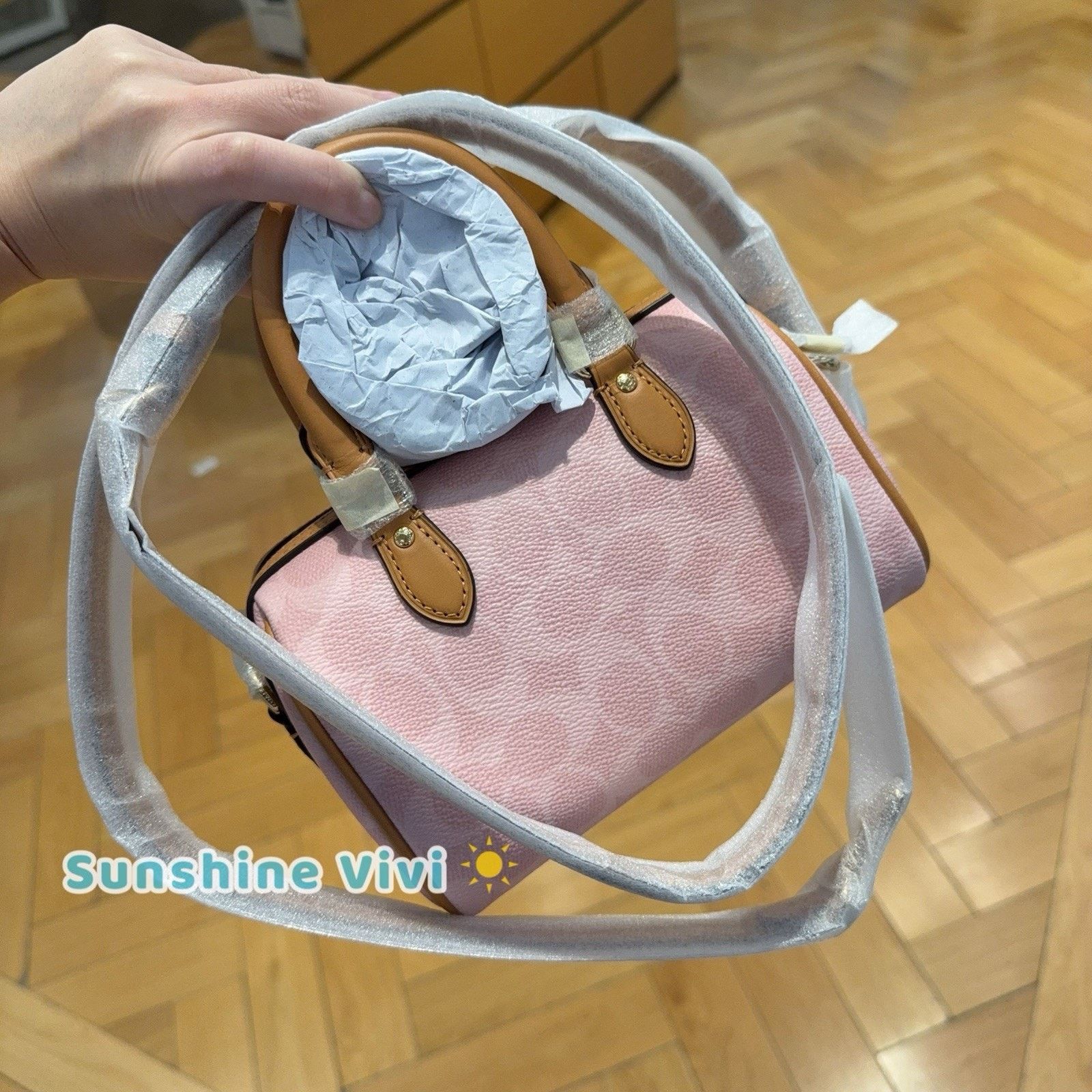 Coach NWT Coach Mini Rowan Crossbody Bag Pink Powder CEK79 IN HAND Size ONE SIZE - 6 Thumbnail