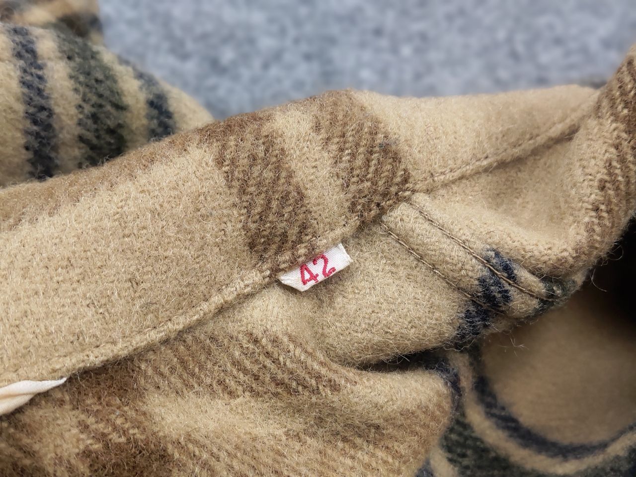 Vintage 60's Woolrich USA Plaid Wool Coat Pocket Jacket
