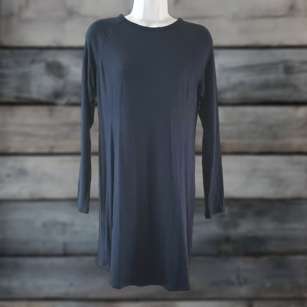 Vintage Purejill Womens Tunic Dress Solid Blue Long Sleeve Rayon Blend Size S Size S / US 4 / IT 40 - 1 Thumbnail