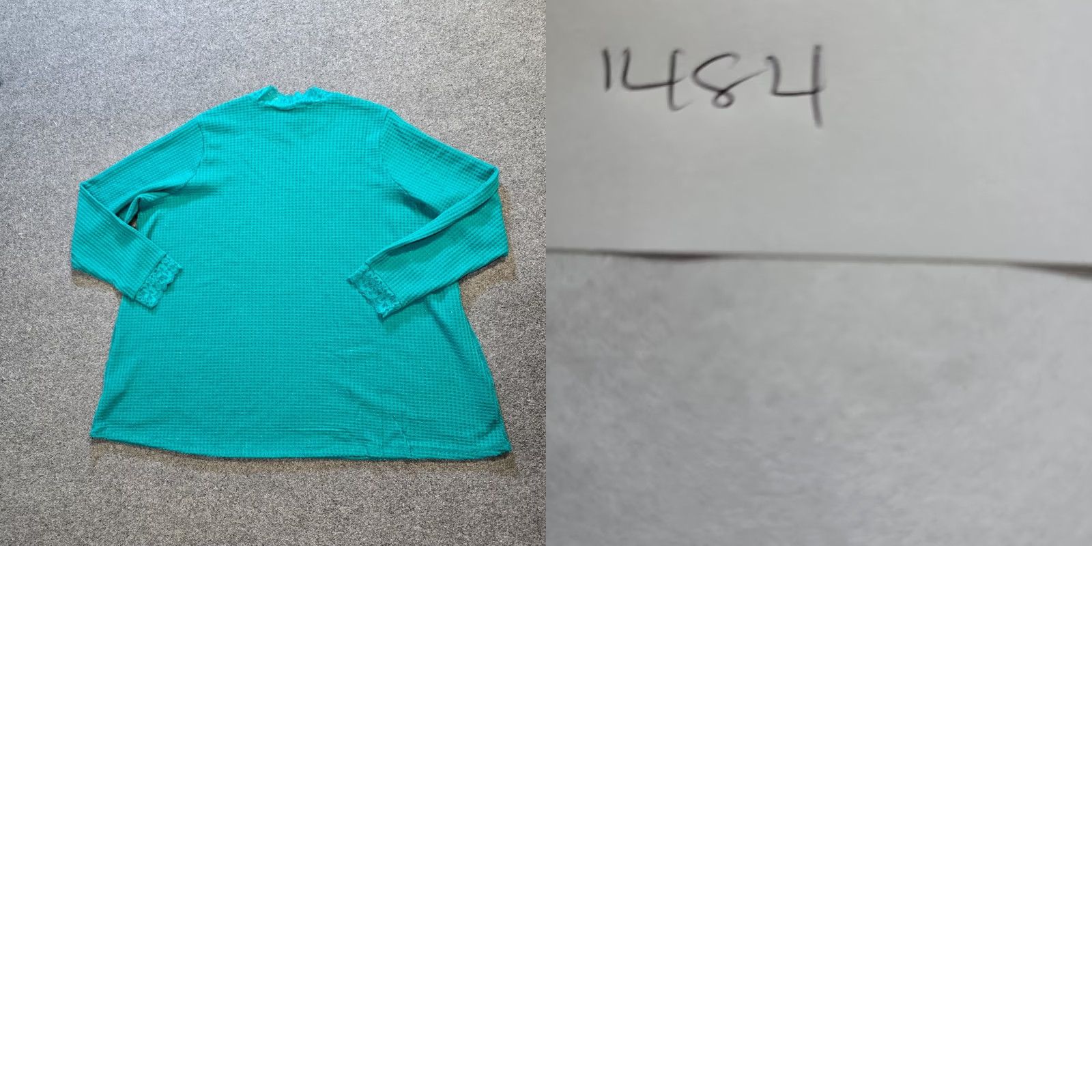 Vintage LOGO by Lori Goldstein Top Women 2X Green Thermal Glitter Pockets Tunic Shirt Size XXL / US 16-18 / IT 52-54 - 8 Thumbnail